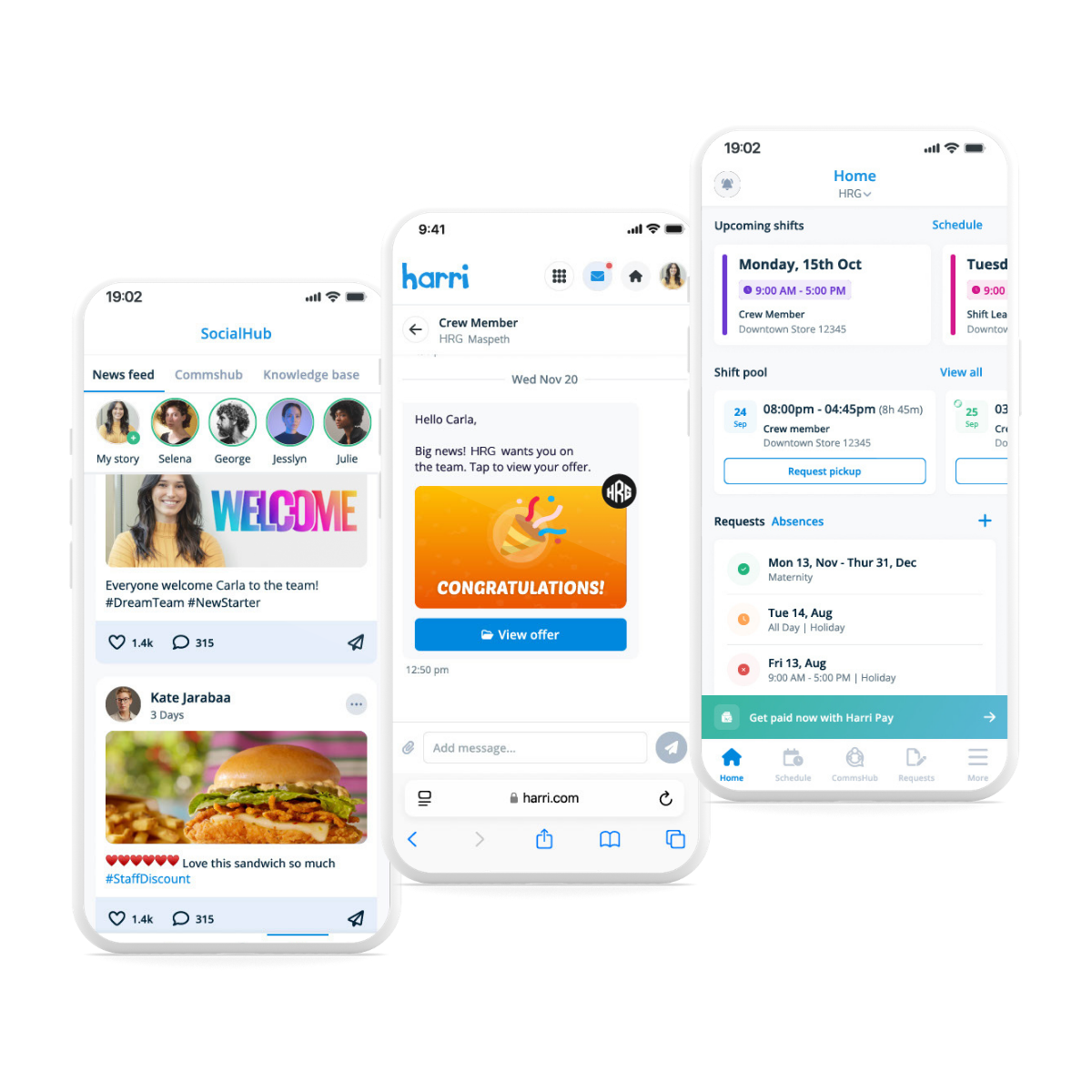 The Harri employee app
